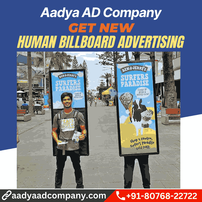 Human Billboard Advertising by Aadya AD Company